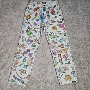 RIPNDIP Sharpie Doodle Jeans Men's 30 AOP Skater Streetwear Grunge Punk